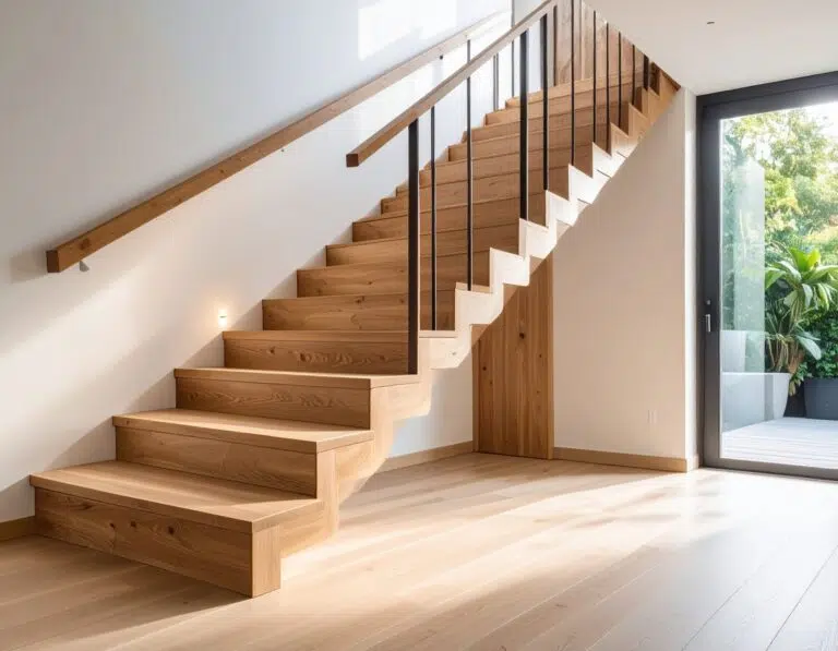 Moderne Holztreppe